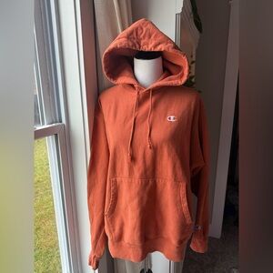 Vintage Champion Reverse Weave Burnt Orange Hoodie